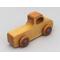 Wood Toy Pickup Truck Handmade and Finished with Amber Shellac and Metallic Sapphire Blue Paint From My Play Pal Collection