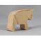 Handmade wooden bull toy cutout unpainted and ready to paint. It is free standing and stackable. From my Itty Bitty Animal Collection.