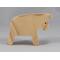 Handmade wooden bull toy cutout unpainted and ready to paint. It is free standing and stackable. From my Itty Bitty Animal Collection.