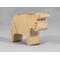 Handmade wooden bull toy cutout unpainted and ready to paint. It is free standing and stackable. From my Itty Bitty Animal Collection.