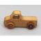 Handmade Wood Toy Truck Finished with Amber Shellac and Metallic Sapphire Blue Acrylic Paint from the Play Pal Collection