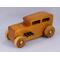 Handmade Wood Toy Car '32 Sedan Hot Rod Finished with Amber Shellac With Metallic Gold And Black Acrylic Paint Trim