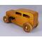 Handmade Wood Toy Car '32 Sedan Hot Rod Finished with Amber Shellac With Metallic Gold And Black Acrylic Paint Trim