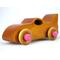 Handmade Wood Toy Bat Car Hand Finished With Amber Shellac And Hot Pink Acrylic Paint From My Play Pal Collection