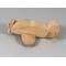 Unpainted and unfinished, this handmade wood toy airplane is perfect for customization.