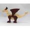 Handmade Wood Dragon Fantasy Animal Figurine Made From Select Grade Contrasting Hardwoods And Finished With A Custom Blend Of Oils and Waxes