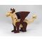 Handmade Wood Dragon Fantasy Animal Figurine Made From Select Grade Contrasting Hardwoods And Finished With A Custom Blend Of Oils and Waxes