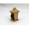 Handmade Wood Birdhouse Ornament Collectable Christmas Tree Ornament shapeed like a Christmas tree. Made from select-grade hardwoods, hand-sanded, and finished with a custom blend of oils and waxes using traditional woodworking tools.