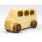 Handmade Wood Toy Minivan/Bus Finished With Clear Shellac And Metallic Sapphire Blue From My Play Pal Collection