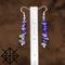 Raw Sodalite And Amethyst Drop Earrings Sizes