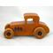 Wood Toy Car Hot Rod '27 T-Coupe Handmade and Finished with Multiple Coats Of Amber Shellac And Trimmed With Black Acrylic Paint.