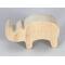 Handmade Wood Toy Rhinoceros Cutout Stackable Freestanding Unpainted Unfinished Paintable Use For Toys Kids Crafts, Wildland From My Itty Bitty Animal Collection