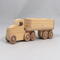 Handmade Wood Toy Semi Tractor Trailer Truck Crafted from Unfinished Bare Wood From My Play Pal Collection