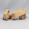 Handmade Wood Toy Semi Tractor Trailer Truck Crafted from Unfinished Bare Wood From My Play Pal Collection