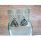 Small abalone shell triangle earrings