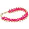 Think Pink Cancer Awareness Silver Picot Superduo Bracelet