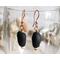 Black Alligator Teeth Copper Earrings
