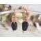 Black Alligator Teeth Copper Earrings