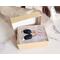 Black Alligator Teeth Copper Earrings in Packaging