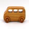 Wood Toy Car, MiniVan, Micro Bus, Handmade, Finished with Amber Shellac, From My Play Pal Collection
