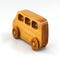 Wood Toy Car, MiniVan, Micro Bus, Handmade, Finished with Amber Shellac, From My Play Pal Collection