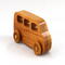 Wood Toy Car, MiniVan, Micro Bus, Handmade, Finished with Amber Shellac, From My Play Pal Collection