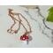 Red Amanita Muscaria Mushroom Copper Wire Wrapped Necklace