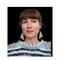 White and black snowflake earrings on stacey shevlin of madera design