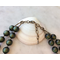 brass clasp green lucite necklace
