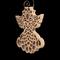 Handmade Victorian Fretwork Style Upcycled Wood Ornament with Clear Shellac Finish - Ideal for Festive Holiday Decor