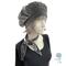gray velvet beret hats for women