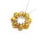 gold rutile crystal quartz chain pendant necklace statement necklace gold necklace