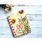 Mini Kraft Paper Blank Notebook or Journal with pink butterfly and daisies on the Cover