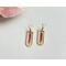 Shades of pink and gold dangle earrings
