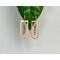Shades of pink and gold dangle earrings