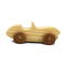 A handcrafted wooden toy convertible sports car, finished with a custom blend of oils and waxes, is the perfect gift for young children.