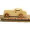 Handmade wooden toy car finished with mineral oil and beeswax, for kids aged three and up.