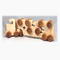 Handmade wooden toy truck play set includes three cars and a tractor-trailer finished with clear and amber shellac with metallic sapphire blue trim.