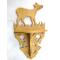 Handmade And Finished Wall Shelf Deer Sconce Handmade Victorian Style Fretwork For Home or Office Decor Use For Displaying Small Keepsakes. Size is 8x4.5 Inches.