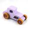 Handmade Wooden Toy Car Hot Rod '27 T-Coupe Finished with nontoxic Lavender, metallic purple, and Black Acrylic Paint with nonmarring Amber Shellac wheels.