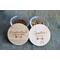 Personalized glass and bamboo cat food dishes