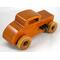 Handmade Wood Toy Car Hot Rod 32 Deuce Coupe Finished with Amber Shellac and Black Acrylic Paint