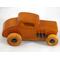 Handmade Wood Toy Car Hot Rod 32 Deuce Coupe Finished with Amber Shellac and Black Acrylic Paint