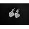 Sterling silver heart earrings with sterling posts