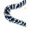 Blue Silver Double Spiral Beadweaving Necklace