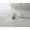 Tiny Valentine Heart Necklace with Rhodolite Garnet