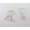Pink Rose Quartz Earrings, Valentine Gift for Her