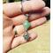 Green Aventurine and Pyrite Money Amulet Hamsa Keychain by Rock My Zen