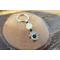 Prehnite and Black Tourmaline Protection Amulet Hamsa Keychain by Rock My Zen