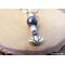 Lapis Lazuli and White Jade Lotus Keychain by Rock My Zen